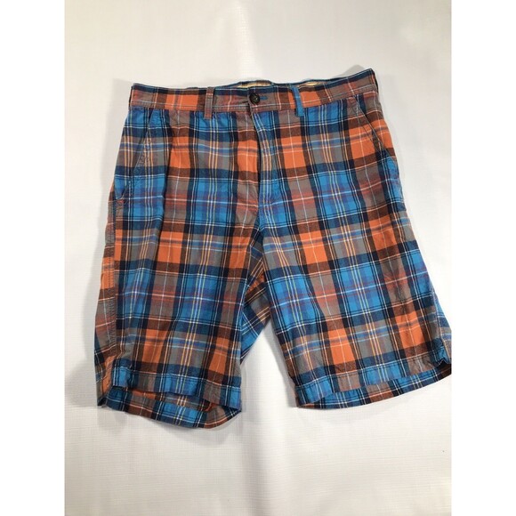 IZOD Men’s Shorts Plaid 100% Cotton Multicolor Size 33 - Picture 1 of 7